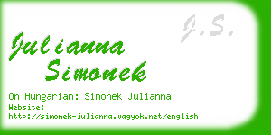 julianna simonek business card